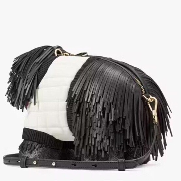 NWT KATE SPADE Shaggy 3D dog crossbody bag Novelty Purse Leather Handbag - Picture 3 of 6